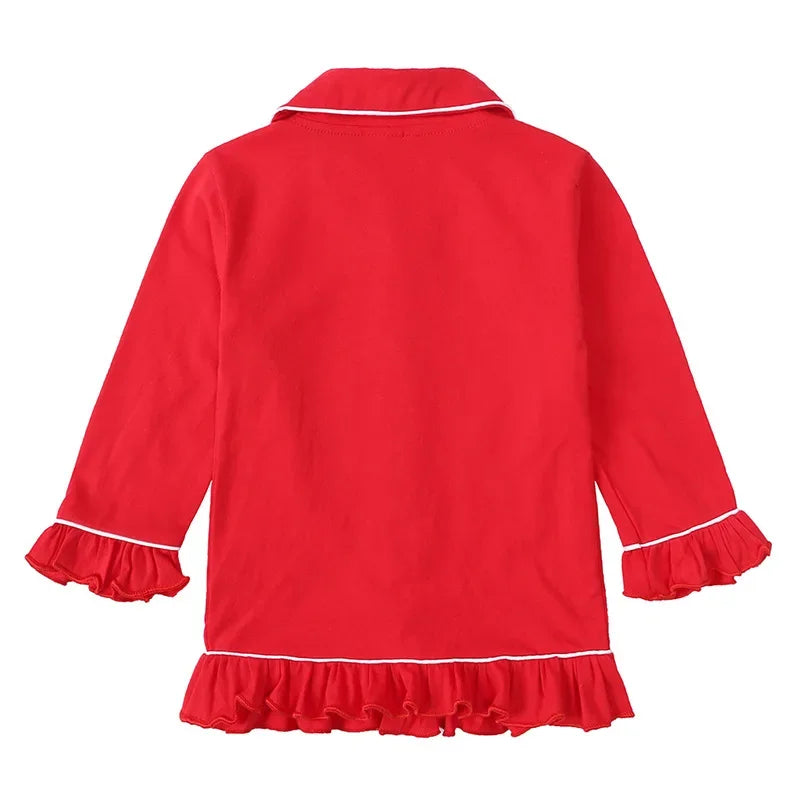 Ruffkids Velvet Baby Clothes Kids Pajamas Family Matching Pjs Loungewear Red Green Boys Girls Christmas Pyjamas Sets
