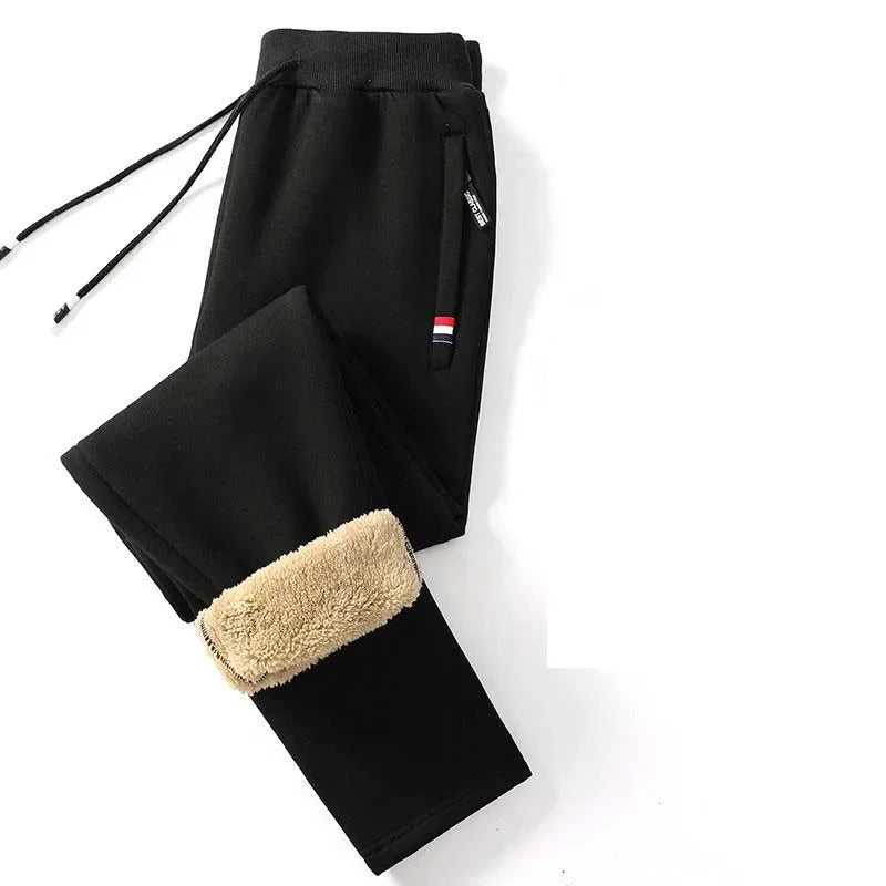 Pantalon Jogging Homme Polaire Chaud – Cordon Taille Élastique Hiver Confort
