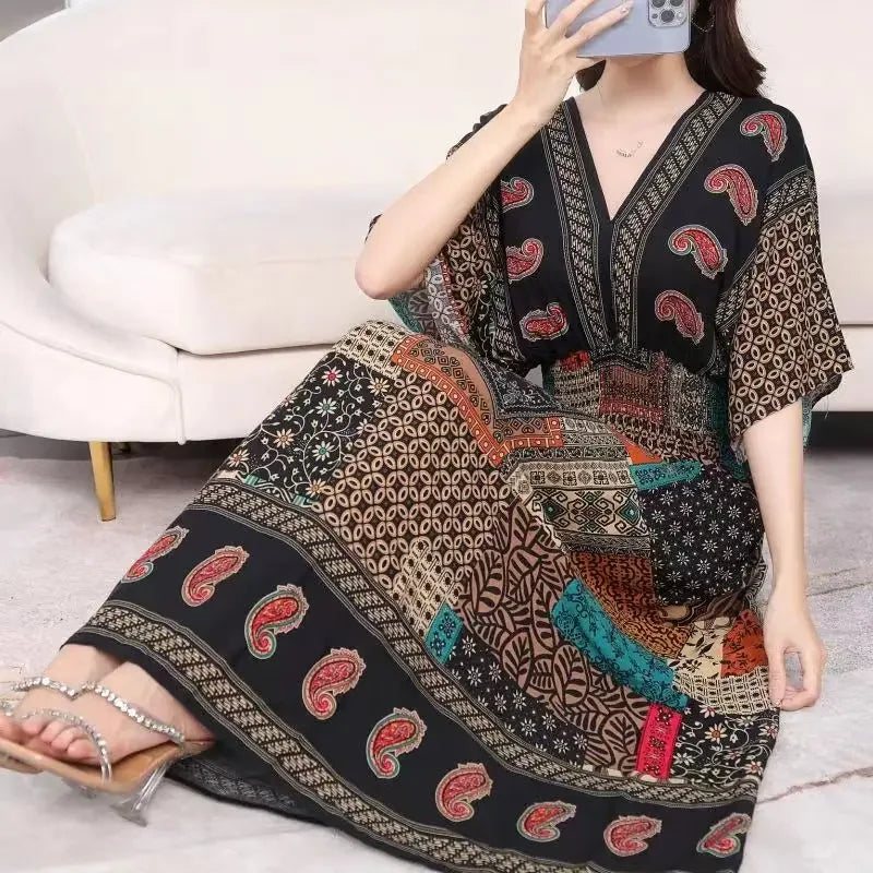 Robe Longue Bohème Imprimée
