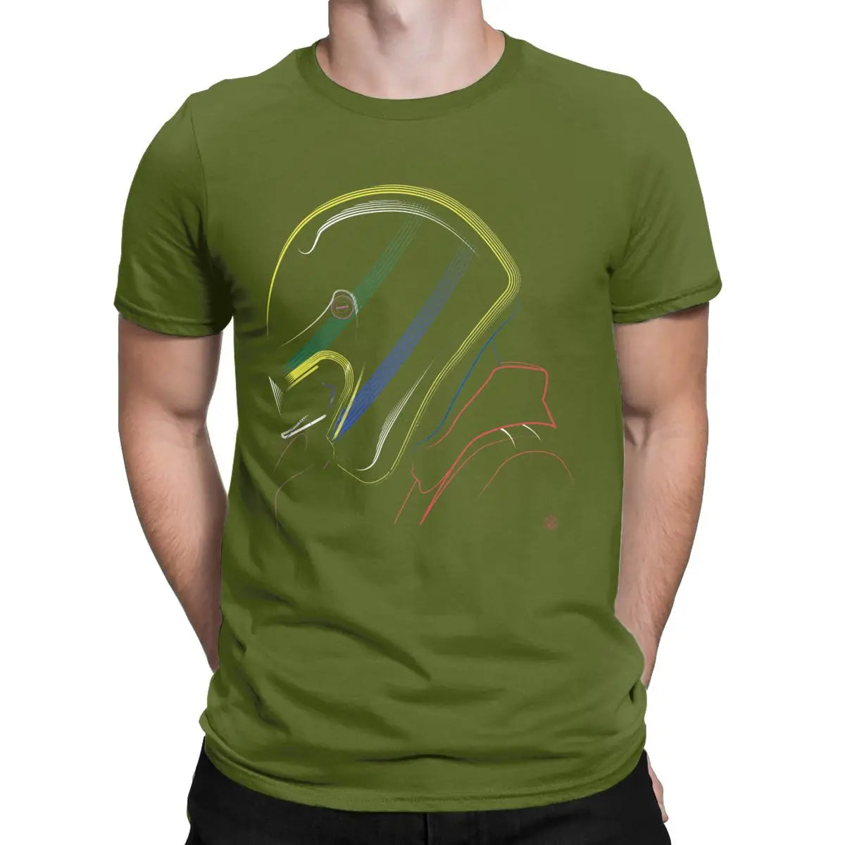 T-shirt Ayrton Senna Helmet homme – Coton streetwear motorsport