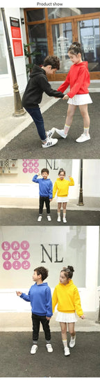 New Children's Sports Outfit Set-Hooded Jacket+long Pants with Cartoon Patterns Casual Loose Fit Suitable Boys Girls Aged3to13