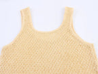 Women's Clothing 2025 New Style European And American Fashion Simple Pearl Decoration Knitted Top Knitted Vest