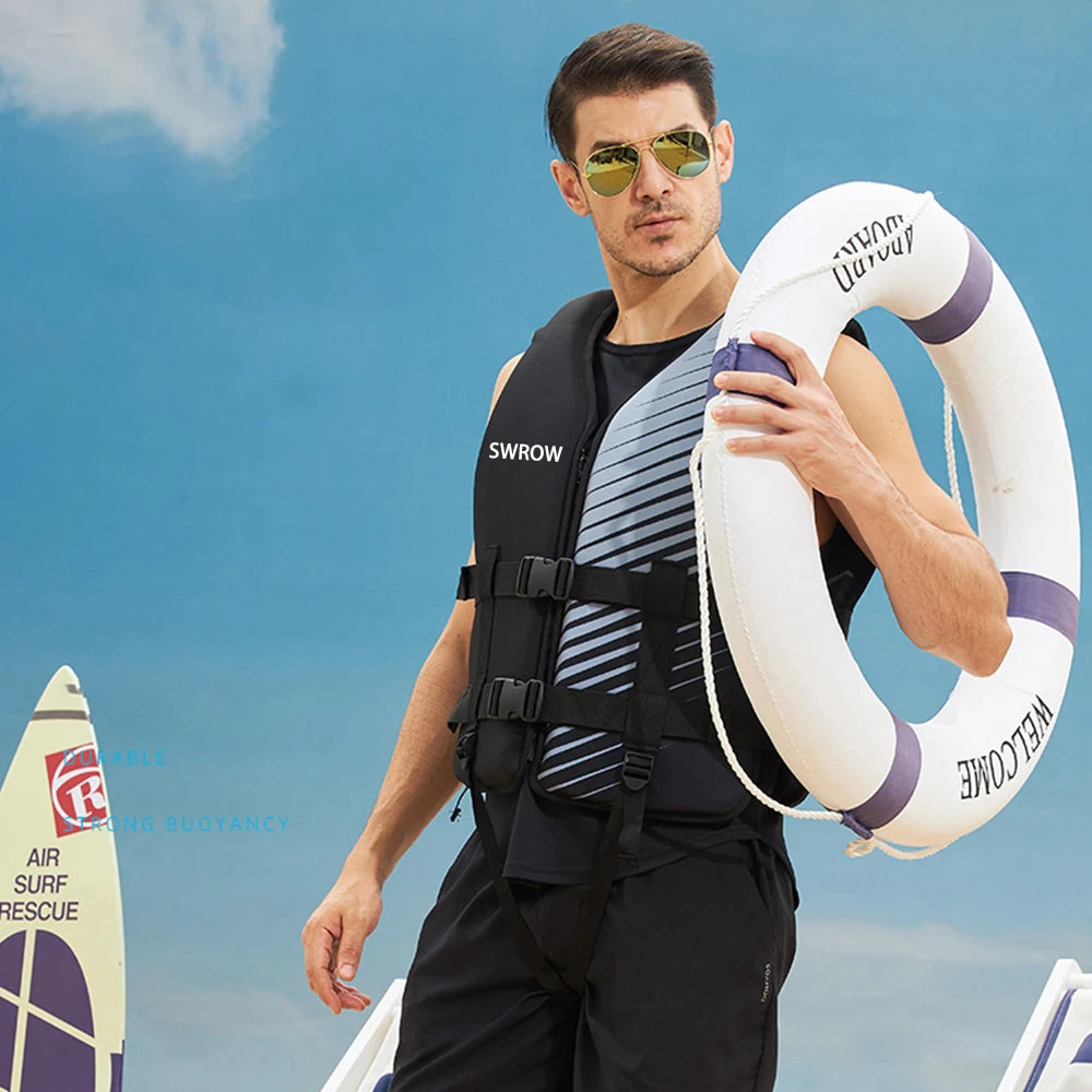Gilet de Sauvetage Néoprène – Sport Nautique Bateau Kayak Adulte Enfant XS-2XL