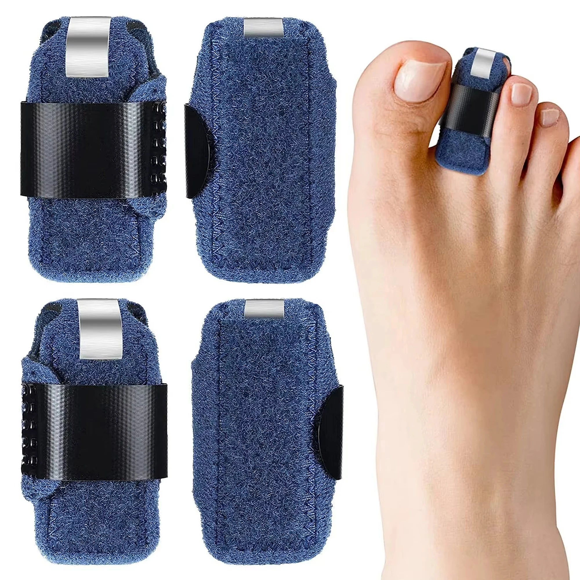 Toe Splints for Straightening Hammer Toe Corrector Toe Straightener Finger Support Brace Stabilizer Women Men Broken Toe Support