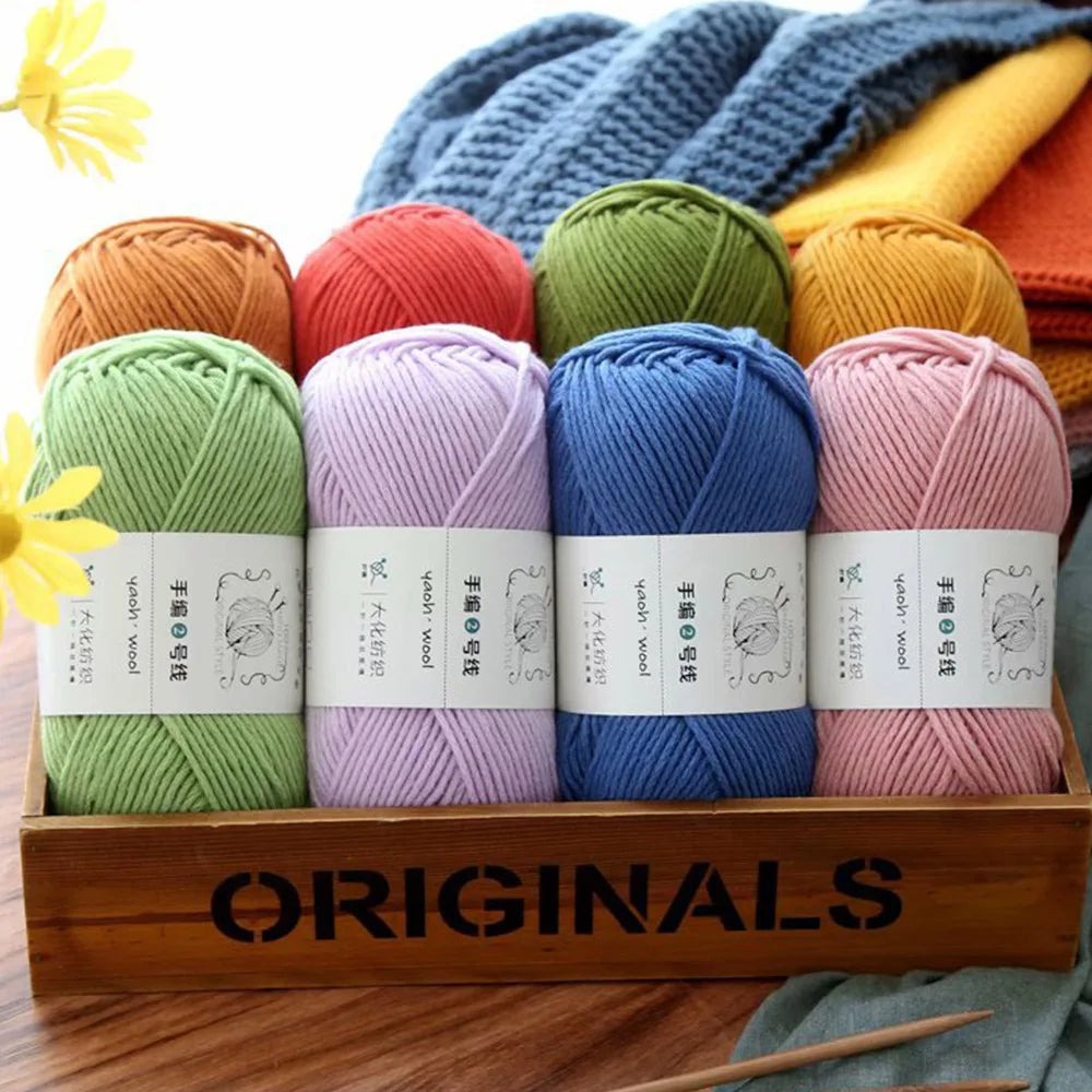 Pelote de laine soie et coton — Tricot, Crochet, Écharpe, Pull (100g)