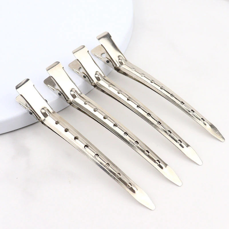 Hair Salon Hair Clips Metal Duckbill Crocodile Curling Hair Styling Clips Barber Shop Hair Positioning Clips Women Hair Clips