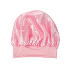 Newly Satin Night Hair Cap Women's Solid Sleeping Hat Sleep Care