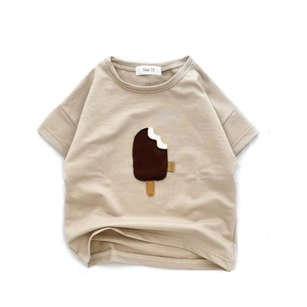 T-shirt bébé unisexe imprimé – Col rond et manches courtes