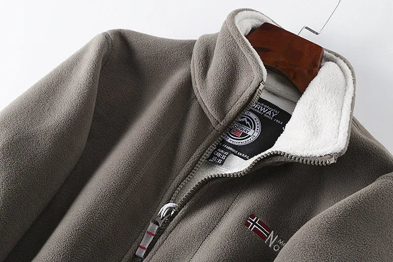 2025 New Winter Thicken Fleece Men Jacket Pockets Casual Polar Jackets Outdoor Cold-Proof Warm Overcoat Plus Size Outwear