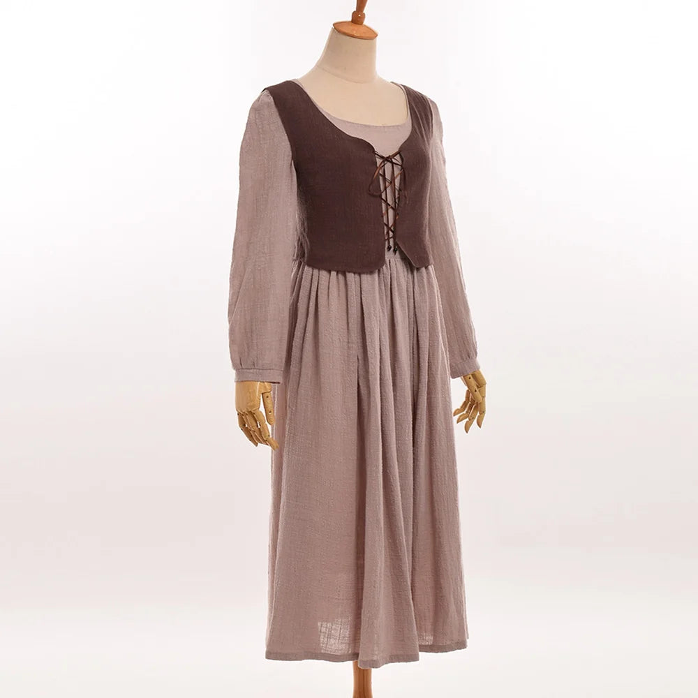 Robe Victorienne Vintage Manches Longues