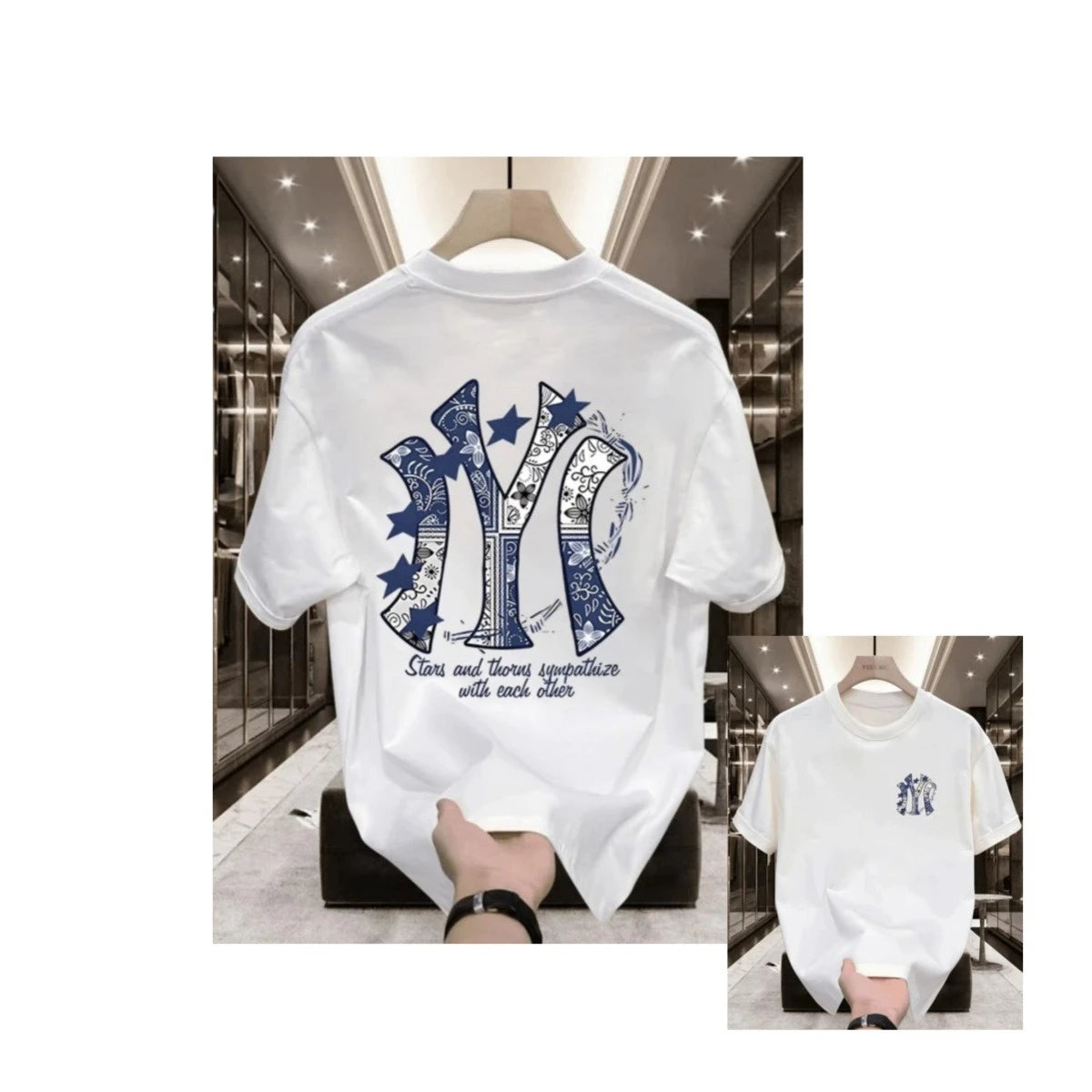 Street Trendy Brand Sports Logo Casual T-shirt Luxury Brand Men's and Women's Top