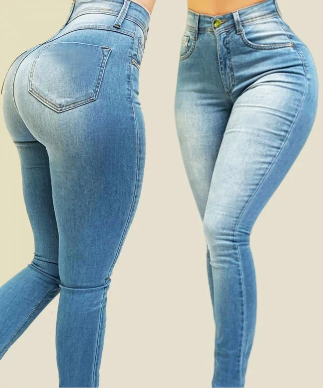 Jeans Donna Sexy Skinny Versatile Pocket Button Retro Trousers Mujeres Женская Одежда Осеняя Elastic Jeans Women Vaqueros Largos