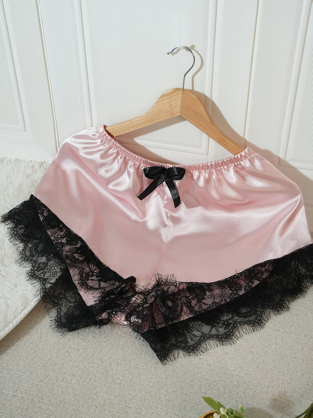 Ensemble Pyjama Satin 4 Pièces avec Robe
