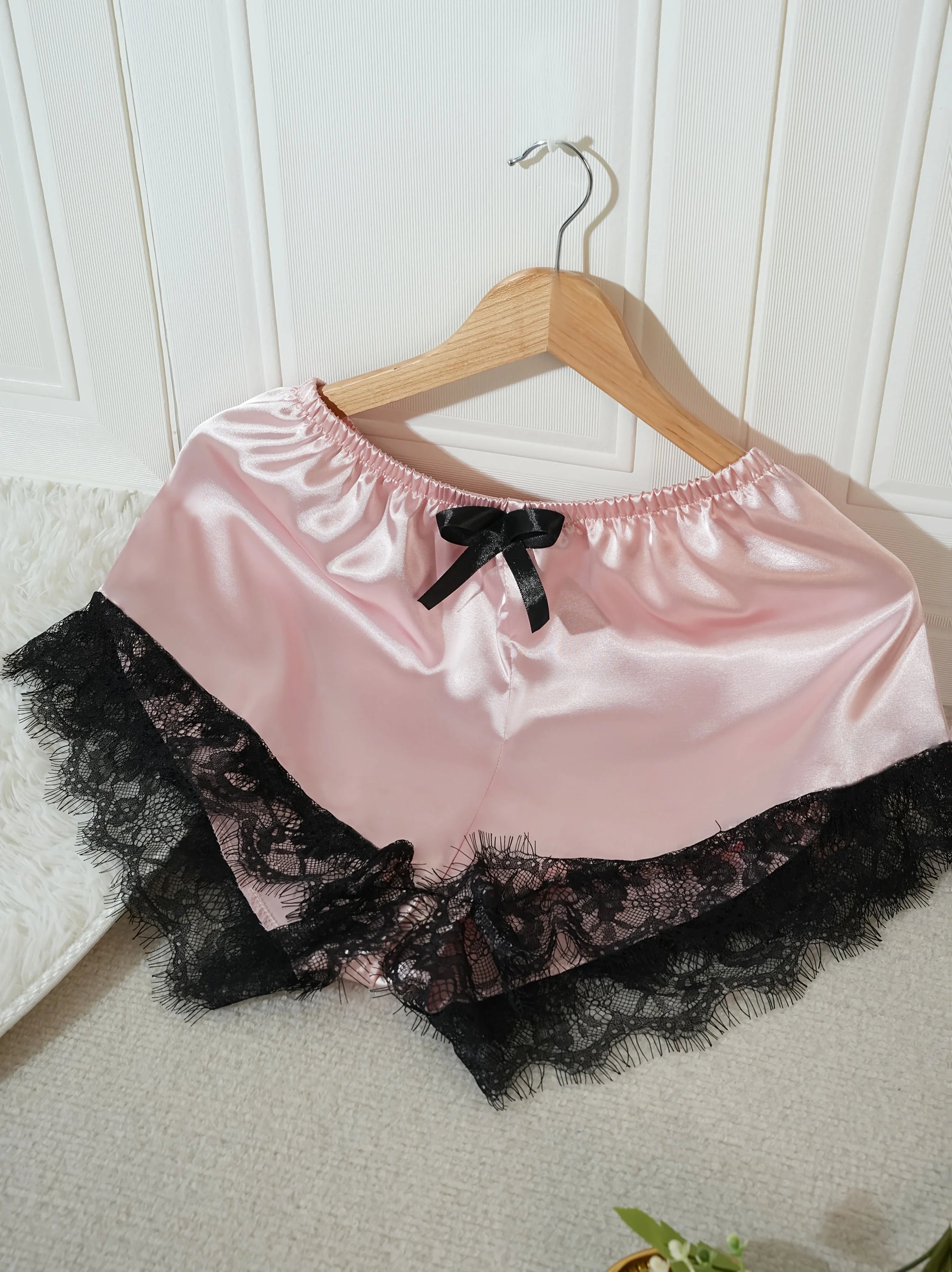 Ensemble Pyjama Satin 4 Pièces avec Robe
