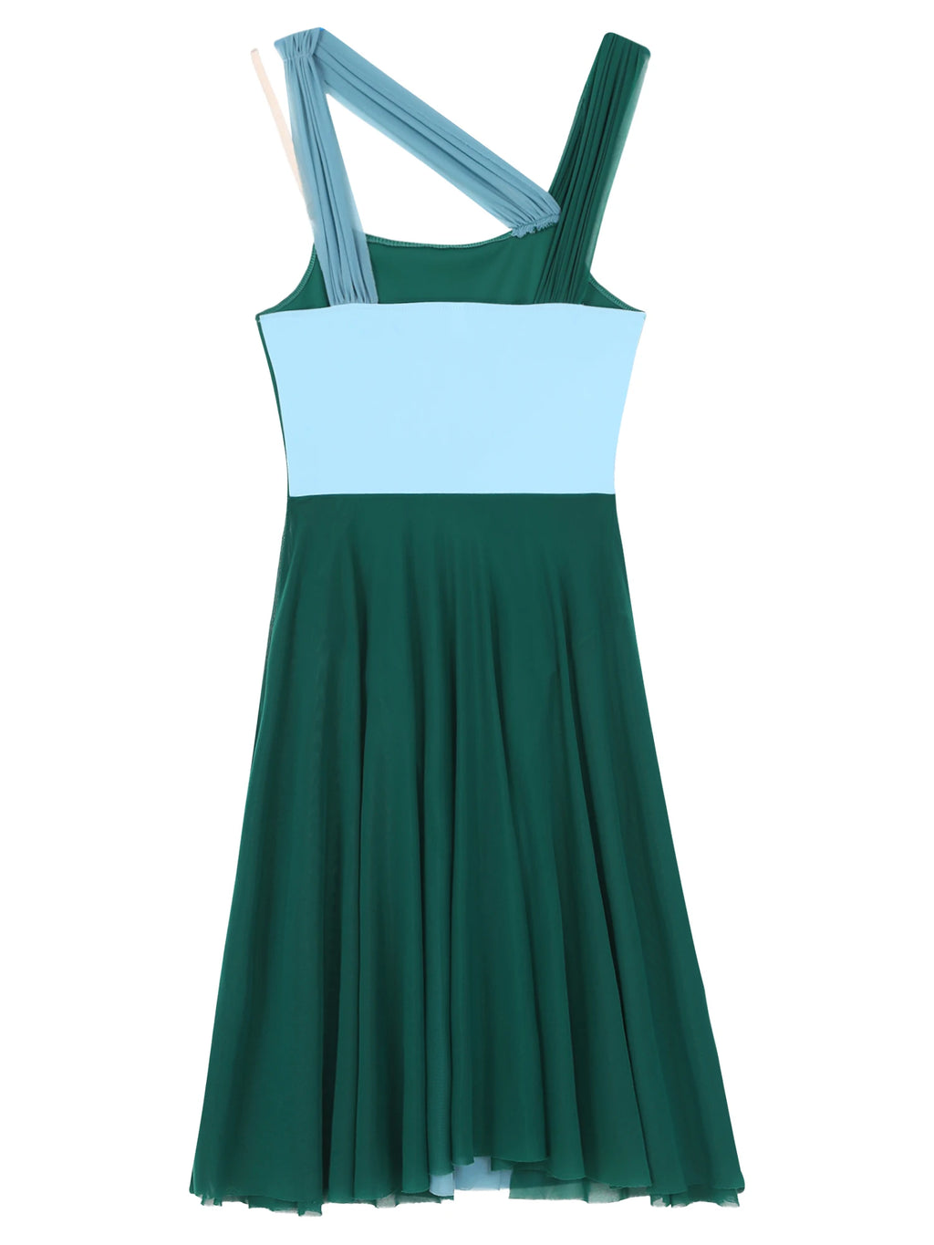 Women Ballet Dance Dress Adult Modern Contemporary Lyrical Dance Costumes Sleeveless Color Block Gymnastics Leotard Dancewear