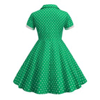 Robe fille rétro à pois – Jupe évasée