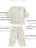 0-3 Month Baby Clothes Newborn Cartoon Home Underwear Cotton Button
