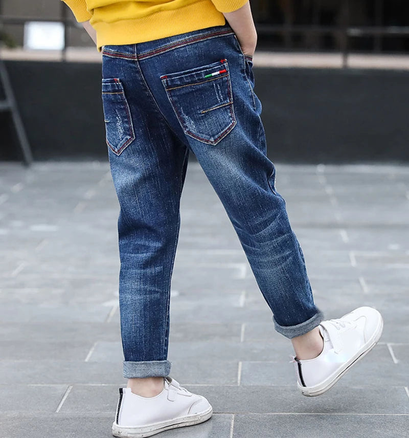 IENENS Kids Boys Clothes Jeans Pants Children Wears Denim Clothing Infant Baby Trousers Bottoms 4 5 6 7 8 9 10 11 Years