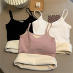 Women Winter Warm Underwear Solid Color Thermal Casual Nightwear Sexy