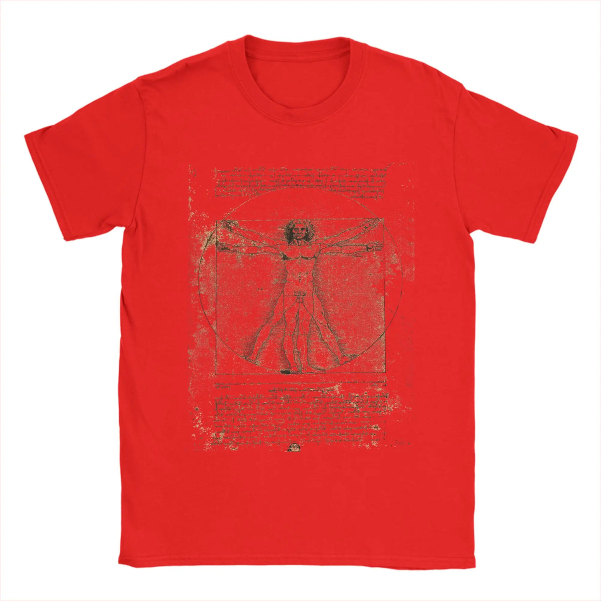 T-shirt Vitruve de Léonard de Vinci – Imprimé artistique en coton
