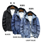 Veste en jean homme à capuche – Streetwear boutonnée