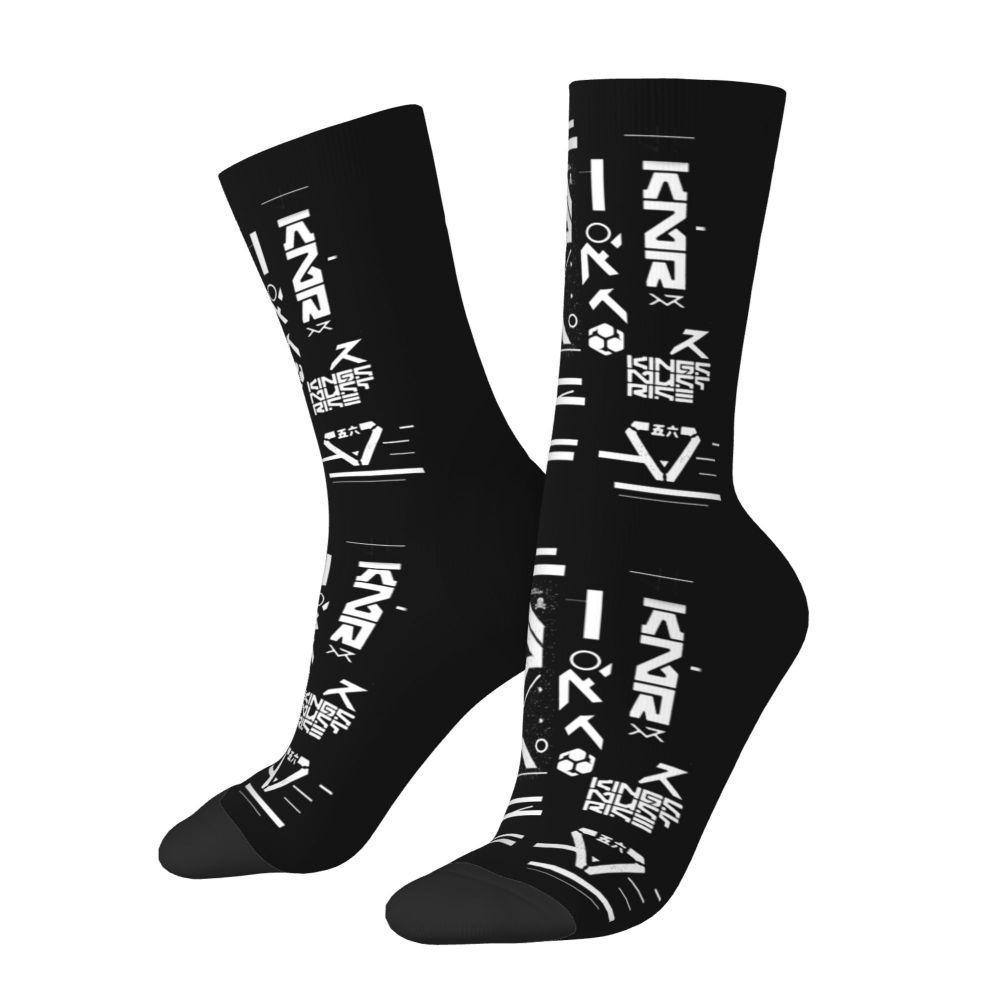 Techwear Men's Crew Socks Unisex Fun Japanese Future Tech Street Wear Style Spring Summer Autumn Winter Dress Socks