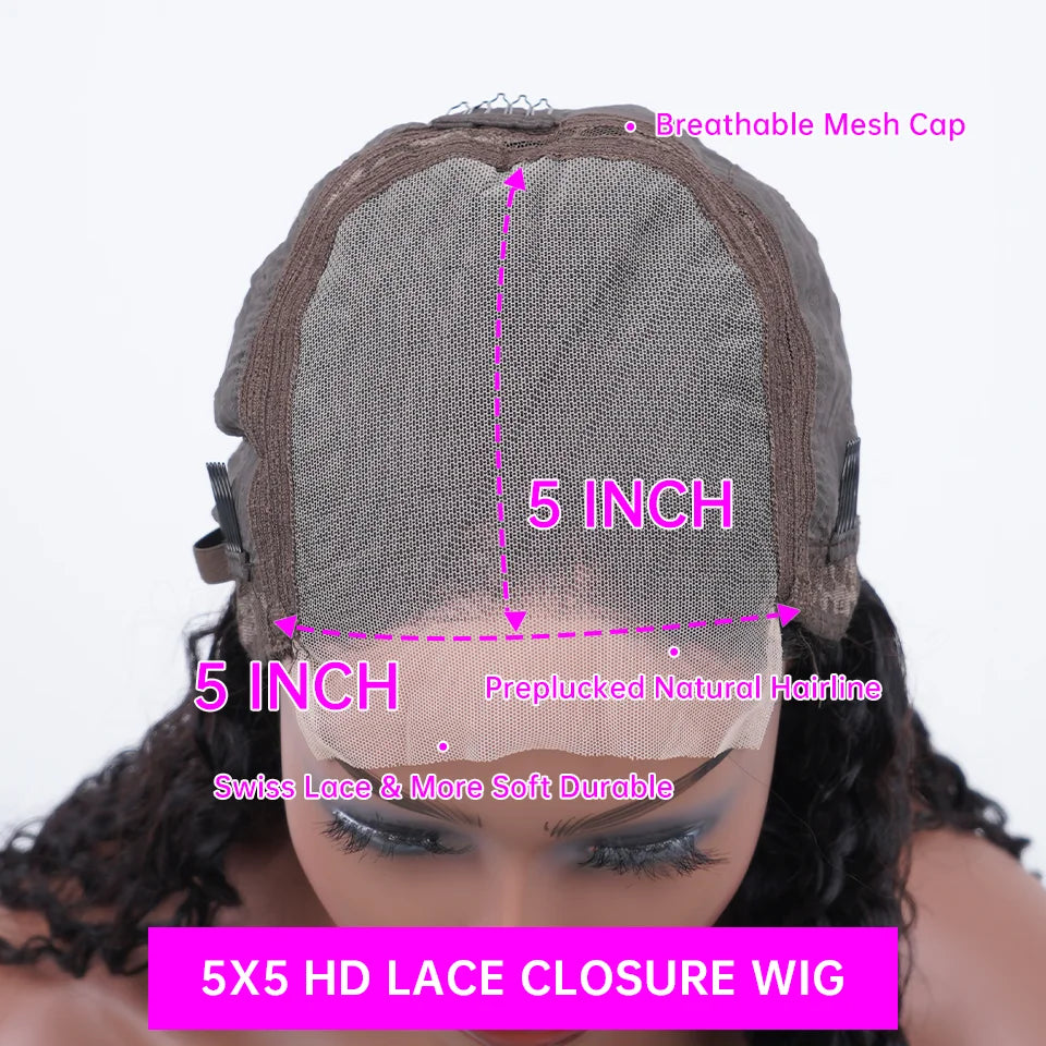 Deep Wave Frontal Wig 13x4 13x6 Hd Lace 30 Inch Chocolate Brown Curly Lace Front Human Hair Water Wave Brazilian Wigs For Women