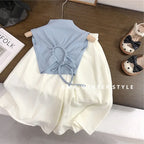 Children's Clothing sets 2-7 Years Backless Sleeveless T-Shirt &