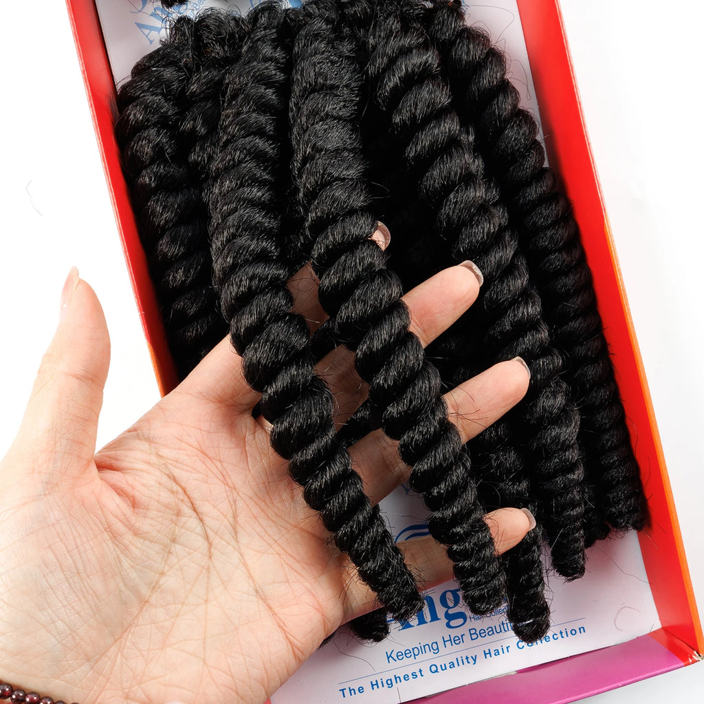 Hot Selling Crochet Hair Curly 8" Havana Curl Synthetic Braids Tangle Free Crochet Braiding Hair Extensions for Woman Ladies