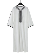 Moroccan ethnic style men's robe, Muslim Eid al Fitr formal attire,