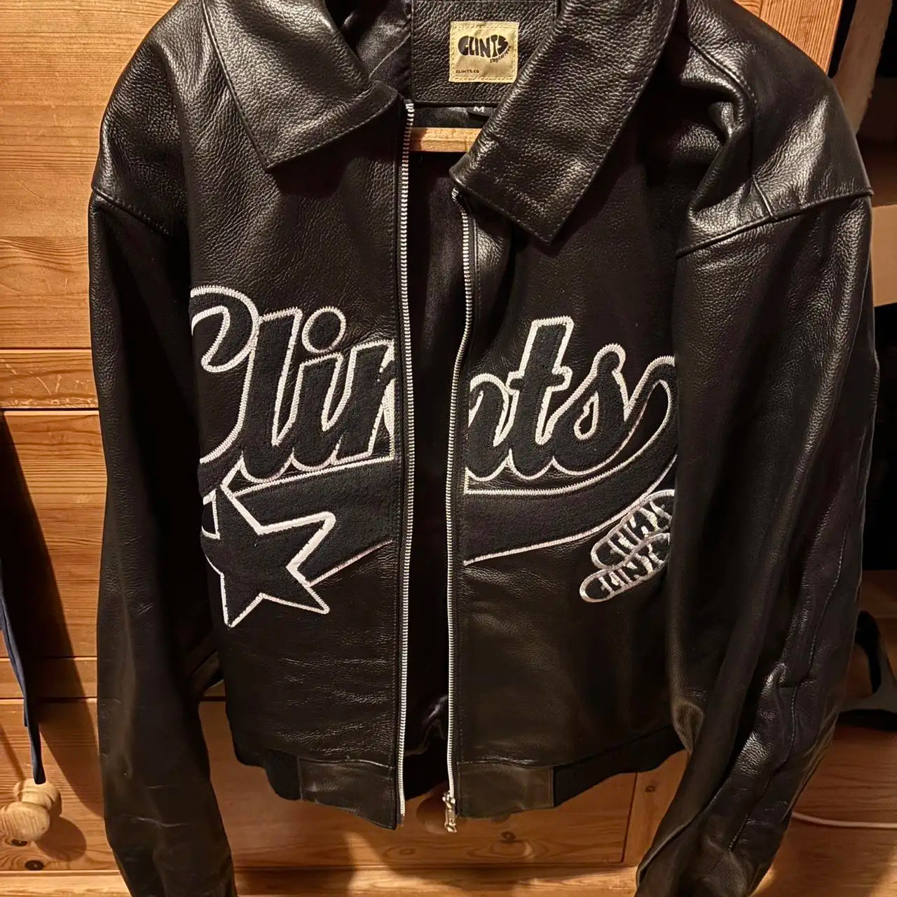 Veste Cuir Homme Y2K – Streetwear Hip-Hop Brodée Moto Zipée Oversize