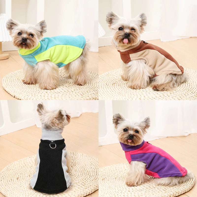 Veste Polaire Chien Chat – Manteau Chaud Chihuahua Bouledogue Carlin XS-XL