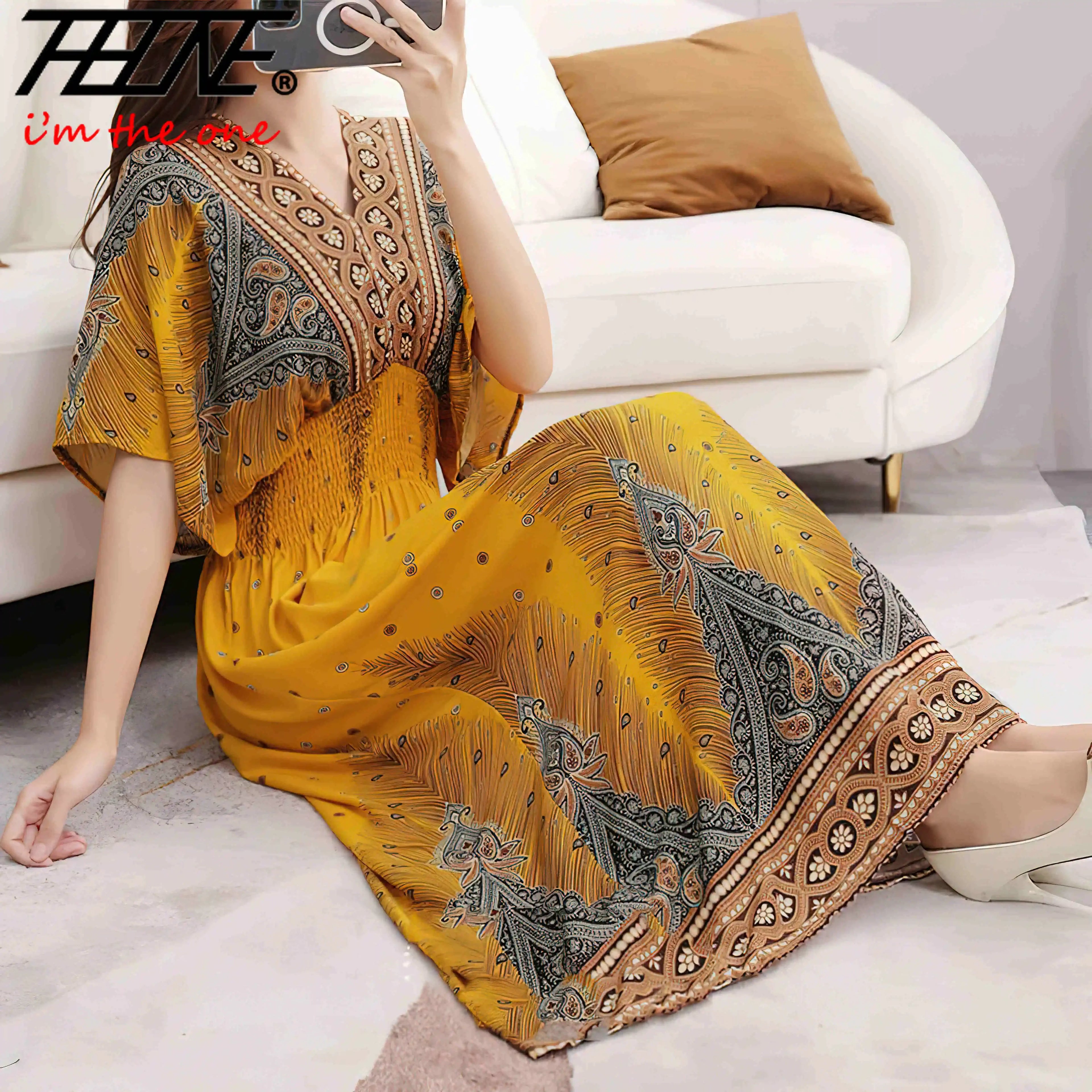 Robe Longue Bohème Imprimée