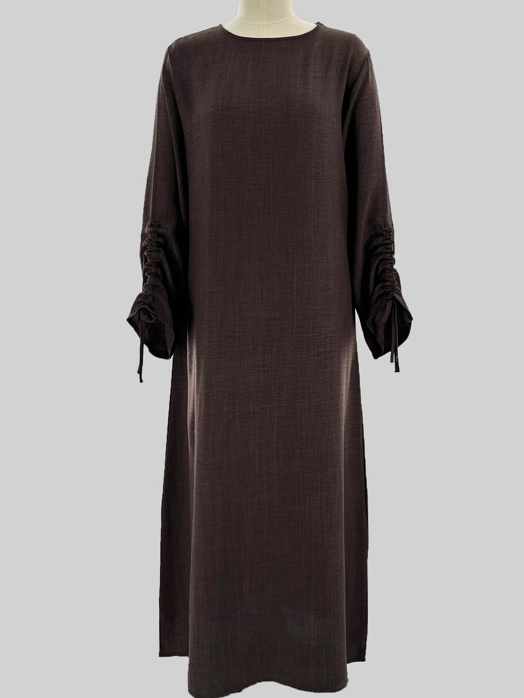 Eid Islamic Modest Dress for Women Abaya Lace-up Sleeve Morocco Casual Ramadan Vestidos Prayer Kaftan Dubai Muslim Long Robe