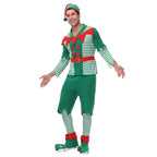 Zawaland Christmas Elf Costumes Dress Belt Hat Cosplay Family couple Carnival Party New Year Fancy Dress Up Set For Men Women