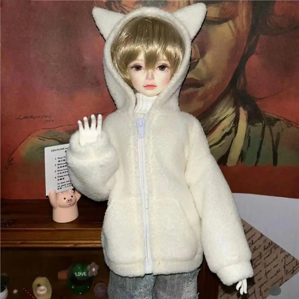Fashion Doll Plush Hoodies Casual Wears DIY Accessories Cartoon Tops Handmake for 1/3 1/4 1/6 BJD Doll For 30/45/60cm Doll