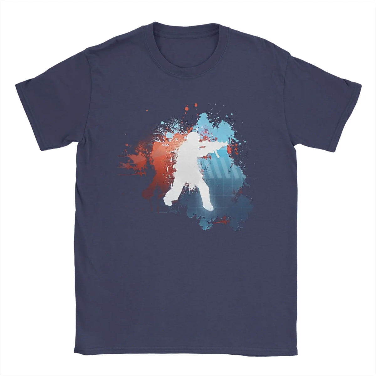 Men's T-Shirts Counters Shooting Striking Go Awesome Cotton Tee Shirt Short Sleeve Game Silhouette T Shirts O Neck Clothes Gift