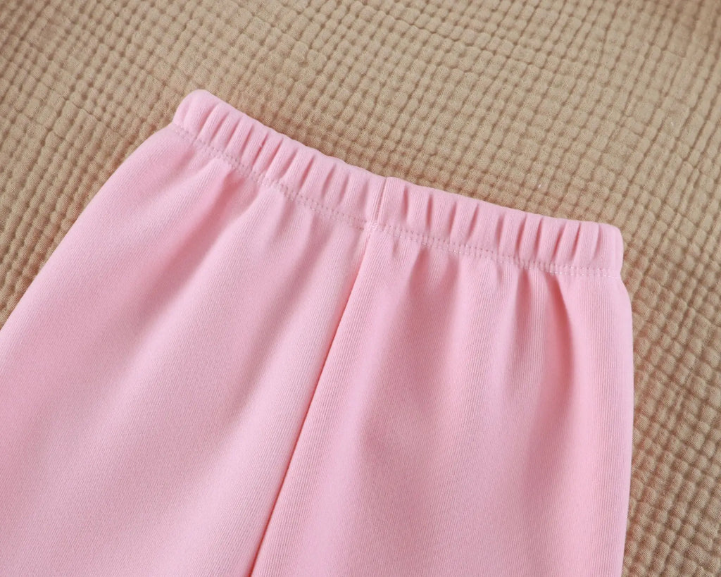 Autumn and winter Girl clothes plus velvet thickened children's underwear long sleeves long pajamas set baby boy Sets for childr