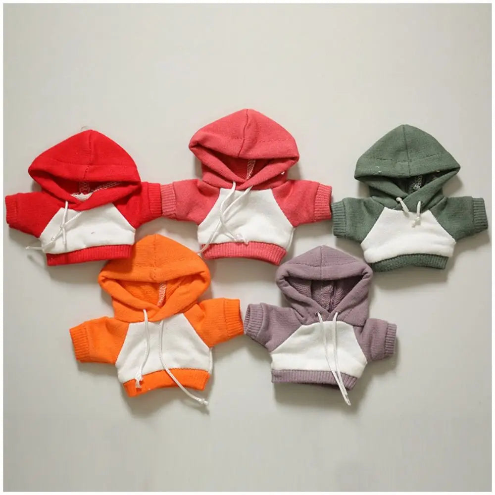 Handmade Cute Hoodies For 10cm Cotton Dolls Casual Wear Sweatshirt Outfits Fashion Clothes Dolls Accessories Kids Toys Gifts