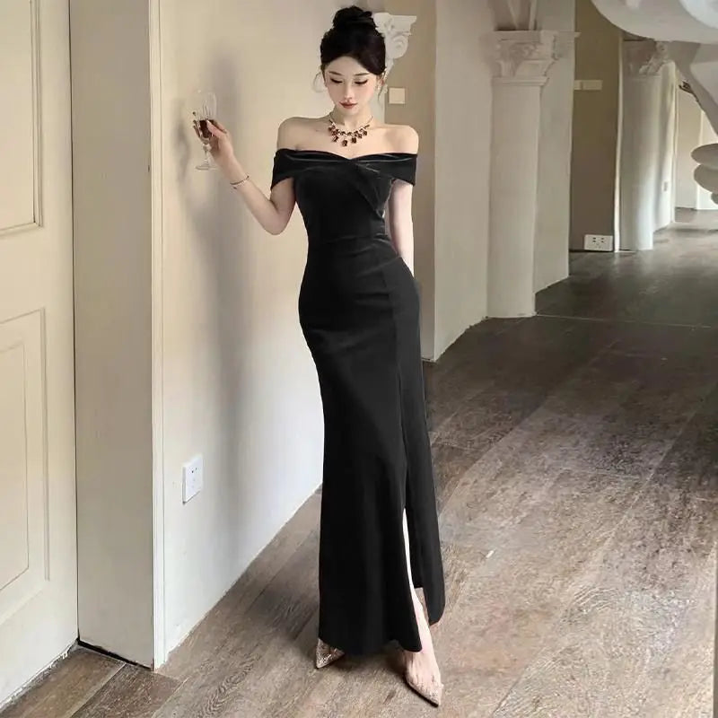Robe femme asymétrique – Coupe A-line mi-longue