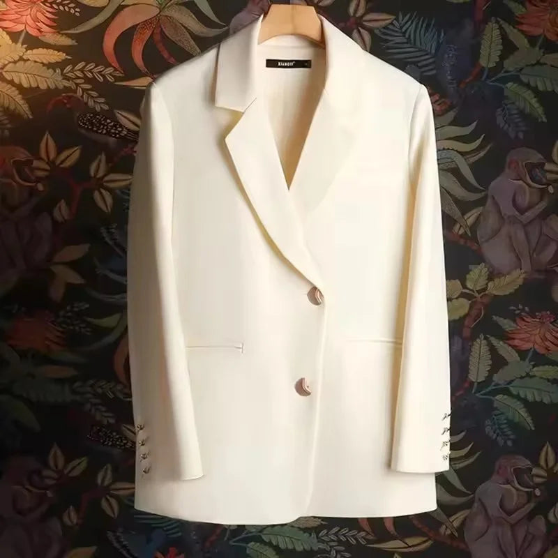 Blazer Femme Style Coréen – Veste Tailleur Élégante Col V Printemps Automne