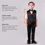 Navy Blue Velvet Boys Suits 3 Piece Formal Blazer Vest Pants 3 Piece