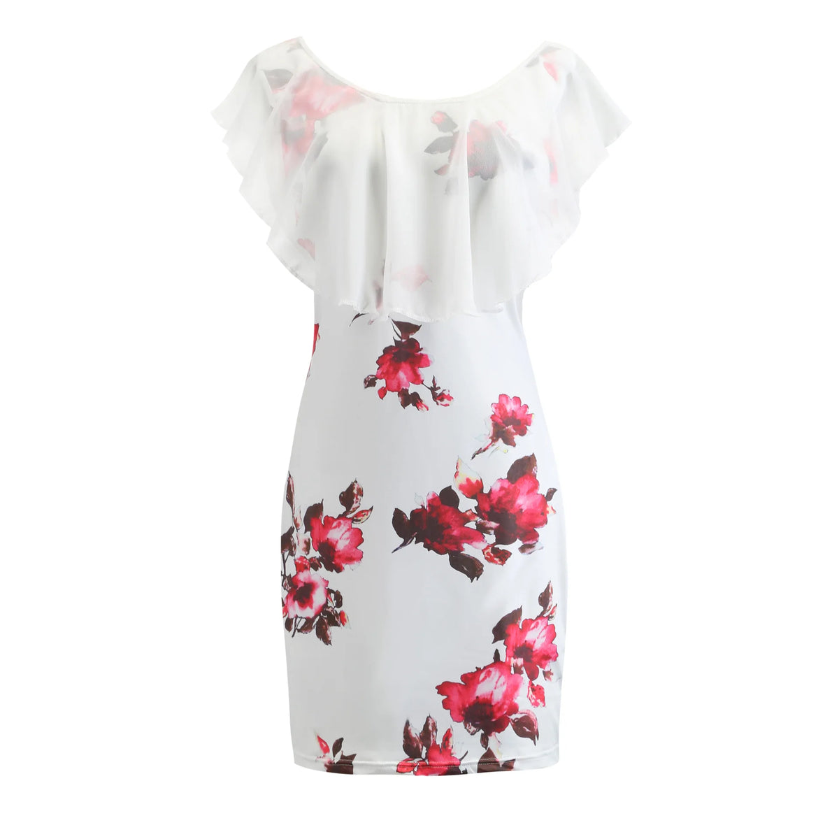 Dresses For Women Summer Style 2025 New Elegant Floral Printing Splicing Sexy Dresses Casual Office Lady Vestido Female Clothing