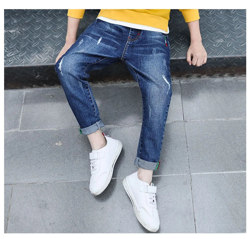 IENENS Kids Boys Clothes Jeans Pants Children Wears Denim Clothing Infant Baby Trousers Bottoms 4 5 6 7 8 9 10 11 Years