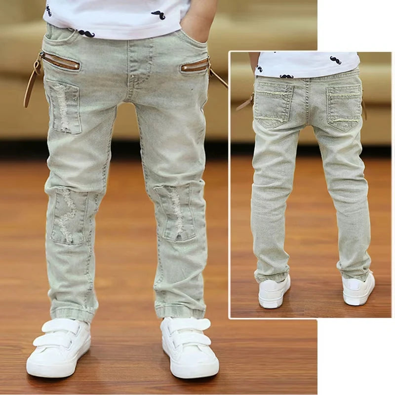 IENENS Kids Boys Clothes Jeans Pants Children Wears Denim Clothing Infant Baby Trousers Bottoms 4 5 6 7 8 9 10 11 Years