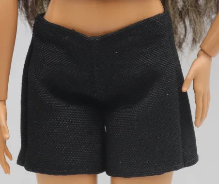 New 30cm 1/6 Doll jeans shorts velvet velvet halterneck vest set Daily Wear Clothes for Barbies doll Accessories