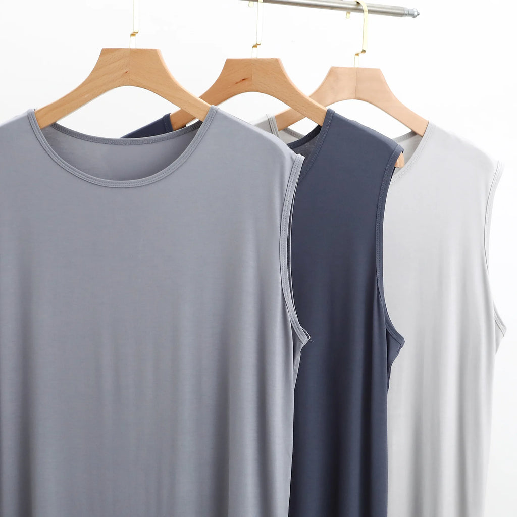 Men's Sleepwear Vest Long Dress Comfortable Home Clothes Bathrobe Sexy Nightwear Spring Summer Autumn Winter Youth Pajamas ﻿