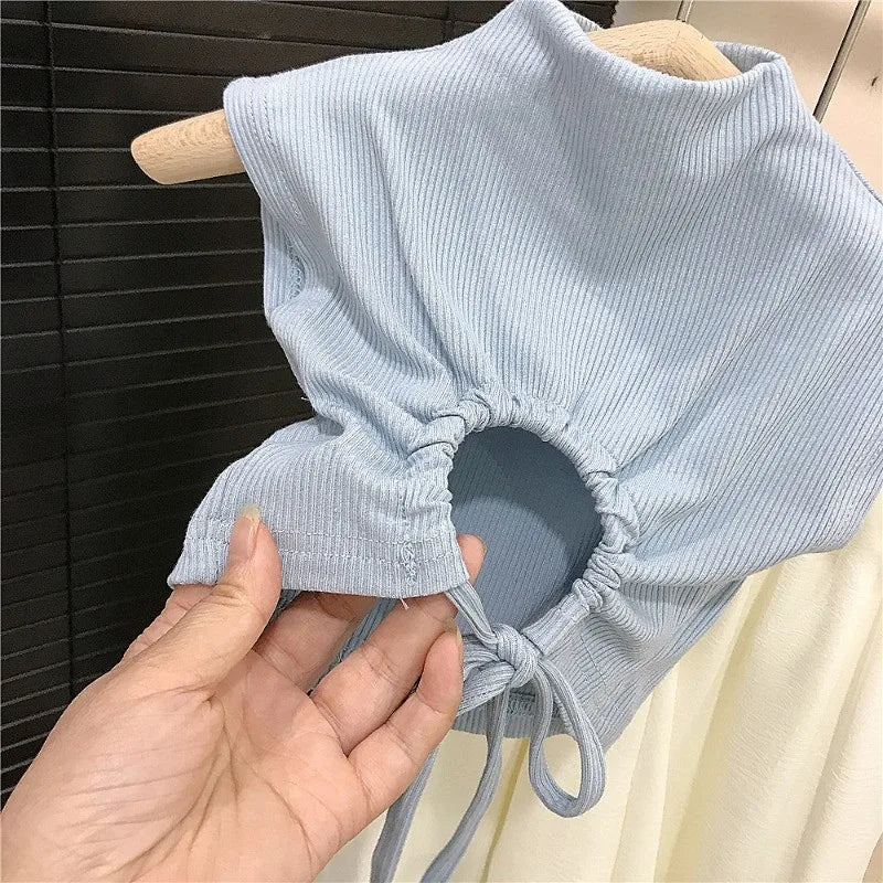 Children's Clothing sets 2-7 Years Backless Sleeveless T-Shirt & White Wide Leg Pants Summer Outfit Toddler Infant Clothing Set