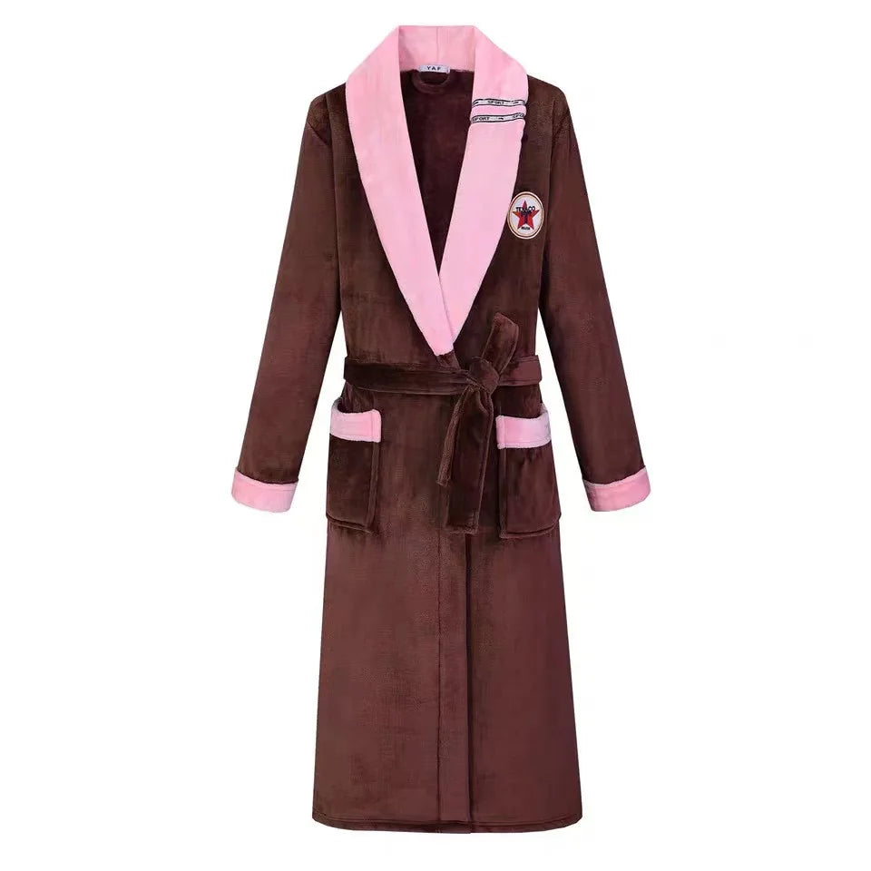 Robe de Chambre Flanelle Thermique Grande Taille