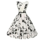 Women Dress Vintage Robe Audrey Hepburn Rockabilly Retro Sleeveless